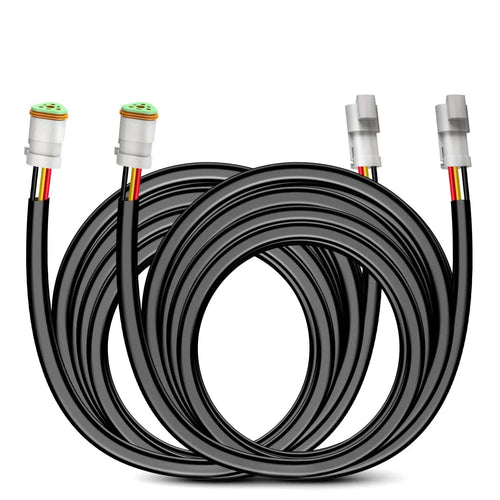 Nilight 2PCS 16AWG 10FT Wire Extension Kit 3Pin Socket DT Connector