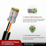 Nilight 2PCS 16AWG 10FT Wire Extension Kit 3Pin Socket DT Connector, view 4