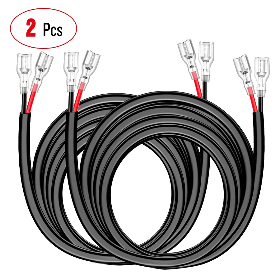 Nilight 2PCS 16AWG 10FT Wire Extension Kit For LED Light Bar/Led Pods/LED Work Light