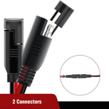 Nilight 2PCS 16AWG 12FT SAE to SAE Extension Cable 2-Pin Wire Harness With Dust Cap, view 4