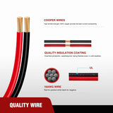 Nilight 2PCS 16AWG 12FT SAE to SAE Extension Cable 2-Pin Wire Harness With Dust Cap, view 6