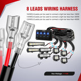 Nilight 16AWG 14AWG 12AWG LED Light Bar Wiring Harness Kit 12V On/Off 4 Gang Rocker Switch Panel Power Relay Blade Fuse 5Pin Toggle Switches for Cars Boat ATV Trucks-8 Leads, view 2