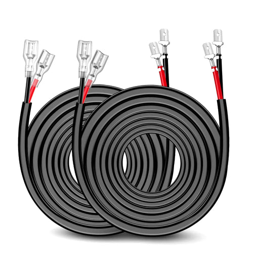 Nilight 2PCS 16AWG 20FT Wire Extension Kit For LED Light Bar/Led Pods/LED Work Light