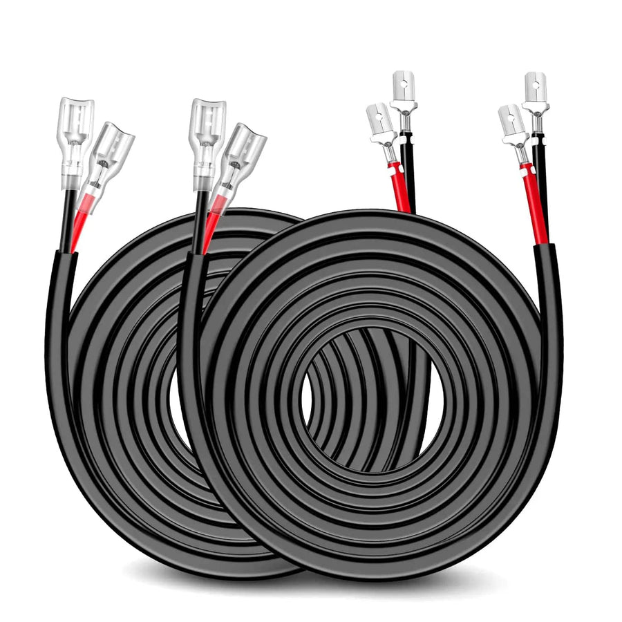 Nilight 2PCS 16AWG 20FT Wire Extension Kit For LED Light Bar/Led Pods/LED Work Light