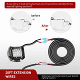Nilight 2PCS 16AWG 20FT Wire Extension Kit For LED Light Bar/Led Pods/LED Work Light, view 2
