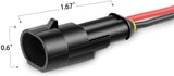 Nilight 10Pack 16AWG 2-Pin Way Waterproof Wire 1.5mm Series Terminal Connector, view 4