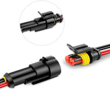 Nilight 10Pack 16AWG 2-Pin Way Waterproof Wire 1.5mm Series Terminal Connector, view 5