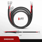 Nilight 2PCS 16AWG 3FT Wire Extension Kit 1 lead to 2 leads For LED Light Bar/Led Pods/LED Work Light, view 2