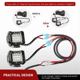 Nilight 2PCS 16AWG 3FT Wire Extension Kit 1 lead to 2 leads For LED Light Bar/Led Pods/LED Work Light, view 6