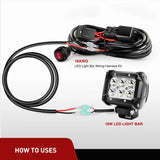Nilight 2PCS 16AWG 3FT Wire Extension Kit For LED Light Bar/Led Pods/LED Work Light, view 6