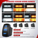 Nilight 16AWG Amber White Light Bar Wire Harness Kit 2 Leads W/ 12V 8Pin Switch | 2 Fuses | 6 Spade Connectors, view 2