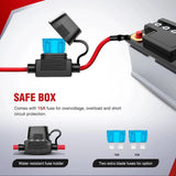 Nilight 16AWG Amber White Light Bar Wire Harness Kit 2 Leads W/ 12V 8Pin Switch | 2 Fuses | 6 Spade Connectors, view 6