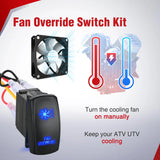 Nilight 16AWG ATV UTV Fan Override Switch Kit with Relay LED Blue Light 5PIN Rocker Switch, view 4