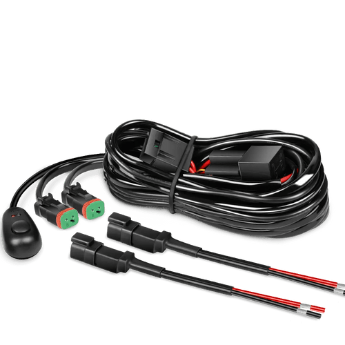 Nilight 16AWG DT Connector Wire Harness Kit 2 Leads W/ 12V On Off Switch
