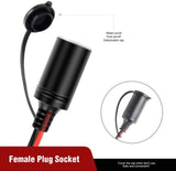 Nilight 16AWG Extension Cord Plug Socket With Battery Clamp Fuse Holder, view 2