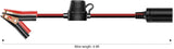 Nilight 16AWG Extension Cord Plug Socket With Battery Clamp Fuse Holder, view 5