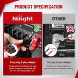 Nilight 16AWG LED Light Bar Wiring Harness Kit with Pulse Power Plug | Connector 12V On Off 5Pin Rocker Switch Relay Fuse for Polaris RZR General Ranger Pulse Bus bar- 2 Leads Blue, view 5