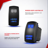 Nilight 16AWG LED POD Lights Wiring Harness Kit 12V On Off 5Pin Rocker Switch Laser Waterproof Toggle Power Relay Blade Fuse for Cars Jeep Boat ATV Trucks - 4 Leads Bule, view 3