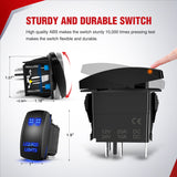 Nilight 16AWG LED POD Lights Wiring Harness Kit 12V On Off 5Pin Rocker Switch Laser Waterproof Toggle Power Relay Blade Fuse for Cars Jeep Boat ATV Trucks - 4 Leads Bule, view 4