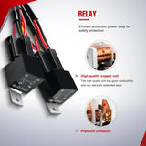 Nilight 16AWG Wire Harness 4 Leads W/ 2 Gang Rocker Switch | 6 Fuses | 8 Spade Connectors, view 2