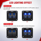 Nilight 16AWG Wire Harness 4 Leads W/ 2 Gang Rocker Switch | 6 Fuses | 8 Spade Connectors, view 4