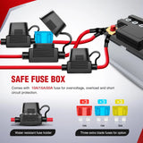 Nilight 16AWG Wire Harness 6 Leads W/ 3 Gang Rocker Switch | 9 Fuses | 12 Spade Connectors, view 3