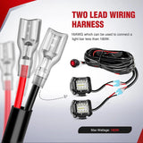 Nilight 2 PCS 16AWG Wire Harness Aluminium Kit 2 Leads W/ 12V 3Pin Switch | 3 Fuses | 4 Spade Connectors (25% OFF Final Checkout), view 3
