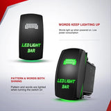 Nilight 16AWG Wire Harness Kit 2 Leads W/ 12V 5Pin Green Switch | 3 Fuses | 4 Spade Connectors, view 5