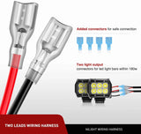 Nilight 16AWG Wire Harness Kit 2 Leads W/ 12V 7/8inch Motorcycle Handlebar Switch | 3 Fuses | 4 Spade Connectors, view 4