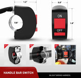 Nilight 16AWG Wire Harness Kit 2 Leads W/ 12V 7/8inch Motorcycle Handlebar Switch | 3 Fuses | 4 Spade Connectors, view 6