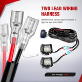 Nilight 16AWG Wire Harness Kit 2 Leads W/ 12V 5Pin Light Bar Switch | 3 Fuses | 4 Spade Connectors, view 2