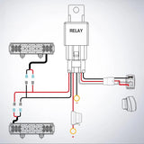 Nilight 16AWG Wire Harness Kit 2 Leads W/ 12V 5Pin Light Bar Switch | 3 Fuses | 4 Spade Connectors, view 3