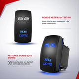 Nilight 16AWG Wire Harness Kit 2 Leads W/ 12V 5Pin Rear Lights Switch | 3 Fuses | 4 Spade Connectors, view 5