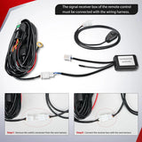 Nilight 16AWG Wire Harness Kit 2 Leads W/ Remote Controller Switch | 3 Fuses | 4 Spade Connectors, view 6