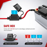 Nilight 16AWG Wire Harness Kit 4 Leads W/ 12V 3Pin Switch | 3 Fuses | 8 Spade Connectors, view 2