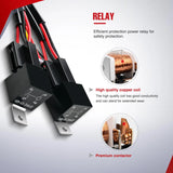 Nilight 16AWG Wire Harness LED Light BAR and LED POD Lights 4 Leads W/ 12V 5Pin Switch | 6 Fuses | 8 Spade Connectors, view 2