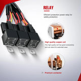 Nilight 16AWG Wire Harness LED Light BAR Rear Lights and LED POD Lights 6 Leads W/ 3 Gang Rocker Switch | 9 Fuses | 12 Spade Connectors, view 2