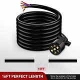 Nilight 16FT Heavy Duty 7 Way Inline Trailer Cord, view 2