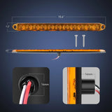 Nilight 16 Inch 11 LEDs Amber Trailer Light Bar (Pair), view 2