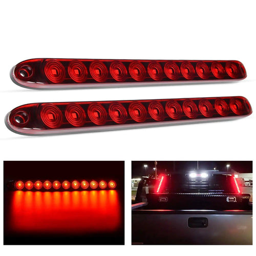 Nilight 16 Inch 11 LEDs Red Trailer Light Bar (Pair)