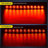 Nilight 16 Inch 11 LEDs Red Trailer Light Bar (Pair), view 6