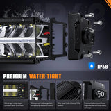 Nilight 16 Inch 120W 12400LM Anti-Glare Spot Flood DRL LED Light Bar Kit | 16AWG Wire DT Switch, view 5