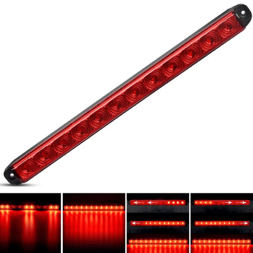 Nilight 16 Inch 12 LEDs Red Trailer Light Bar