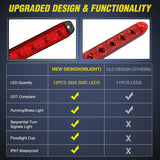 Nilight 16 Inch 12 LEDs Red Trailer Light Bar, view 5