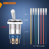 Nilight 16mm RGB Toggle Switch 3Pcs, view 2