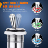 Nilight 16mm RGB Toggle Switch 3Pcs, view 4