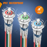 Nilight 16mm RGB Toggle Switch 3Pcs, view 5