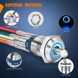 Nilight 16mm RGB Toggle Switch 3Pcs, view 6