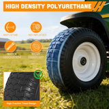 Nilight 16x6.50-8 Solid Lawn Mower Tires, Flat Free Polyurethane Replacement Wheels with 1 Inch Axle Bore & 3 Inch Centered Hub, Heavy Duty Riding Mower Tire, 2 Pack, view 2