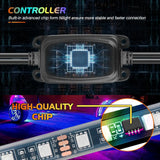 Nilight 17.5 Inch LED Wheel Ring Lights Single Row RGB APP Remote Control 4Pcs, view 2